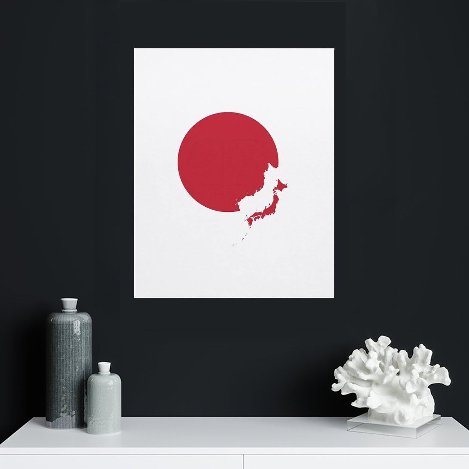 Amazon.co.jp: 日本 国旗 日の丸 旗 キャンバス絵画 アートパネル