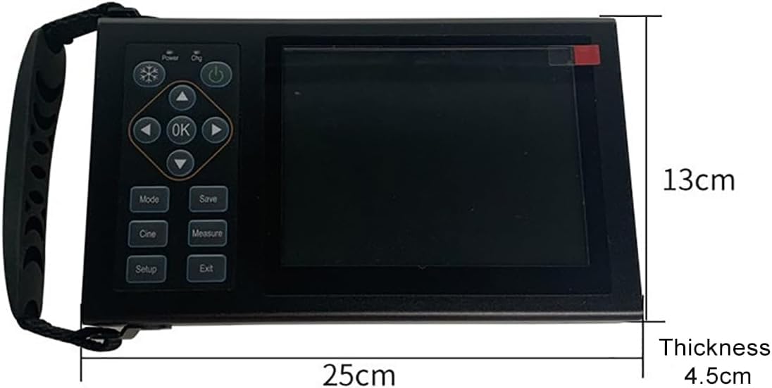 Macchina per ultrasuoni veterinaria, Tester di Gravidanza ad ultrasuoni B Veterinario, 16 Tipi di Pseudo Colori ad Alta Definizione, Dispositivo diagnostico Meccanico a scansione da 5,0 MHz,