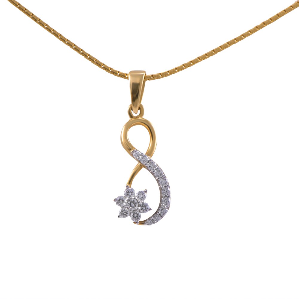 joyalukkas 18K Yellow Gold and Diamond Pendant-picture-8
