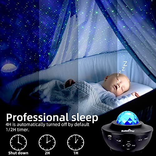 Projetor Galaxy Star, projetor de luz estrelada para quarto com 21 modos de iluminação com controle