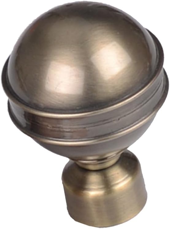 Curtain Rod Ends 1PC / Pack 28mm Dia. Metal Curtain Pole Finials Window Drape Rod Ends Caps 14 Styles Available, A Style Black, 28cm