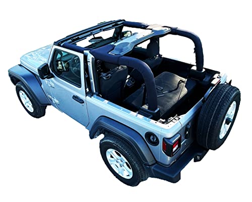 Koverz Neoprene Roll Bar Cover Padding Compatible With 2-Door Jeep Wrangler Jl 2018-Present - Black #TOP5