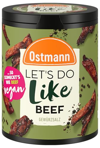 Ostmann Gewürze - Lets Do Like Beef | Rindfleisch-Geschmack für ungewürzte Fleischersatzprodukte | Gewürzsalz für Seitan Tofu und vegetarische und vegane Gerichte | 90 g in recyclebarer Metalldose