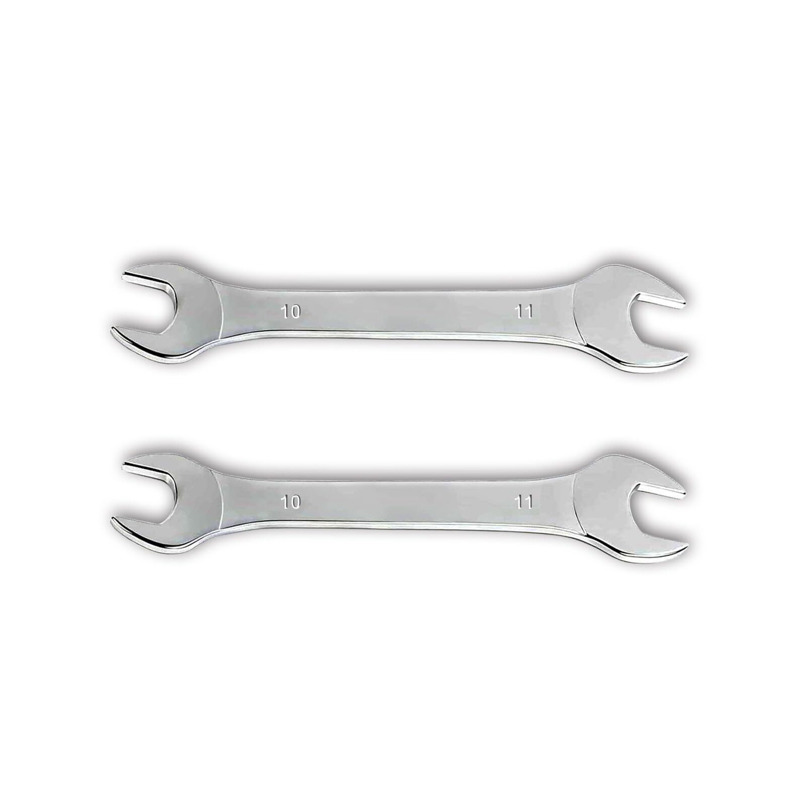 Leliafleury Super Thin Spanner, 2Pcs 10mm x 11mm Double Open End Spanner, Carbon Steel, Metric Wrench Repairing Tool for Bicycle