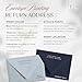 Curio Press Personalized Stationery Set, Custom Note Cards with Name & Monogram, Personalized Thank You Cards with Envelopes, Personalized Note Cards Handmade Stationery Cards - Outline Mono Flat