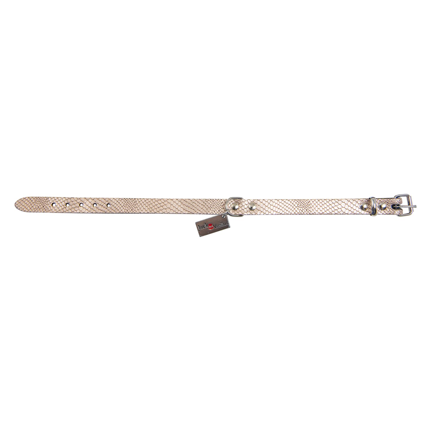 JACK AND VANILLA, Snake Dog Collar, Monaco Model, Pink Snake, Size 18 mm x 45 cm