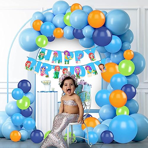 Image of Party Propz Mermaid Theme Birthday Decoration Kit For Girls - 41pcs,Balloons For Decorations Birthday Decoration for Kids| Mermaid Theme Banner (Cardstock)