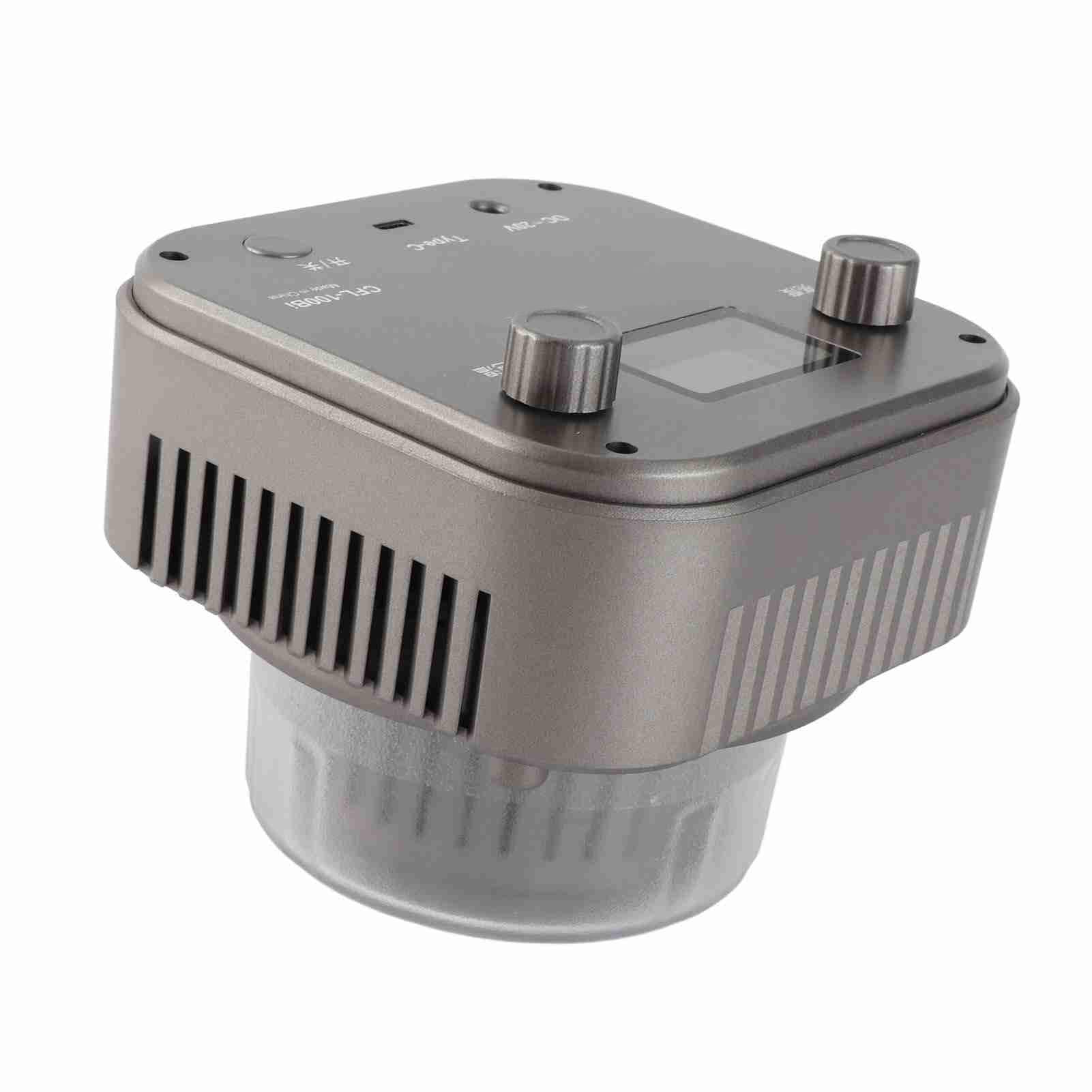 Luce video LED da 100 W CoB Mount 3000 6500K High CRI97 Luce fotografica portatile con ventola di raffreddamento per intervista Vlog Studio Streaming