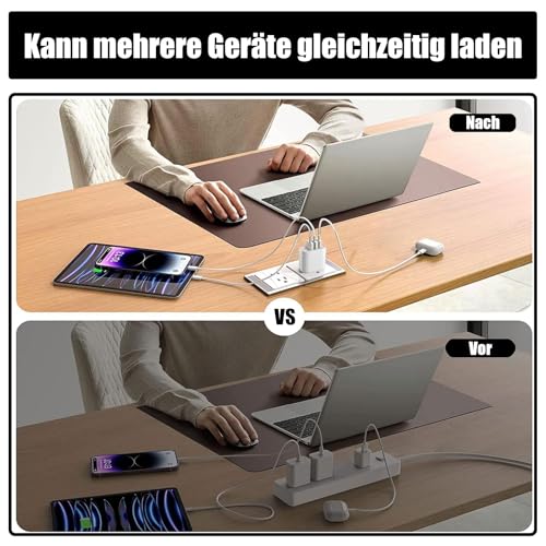 20 W USB C oplader, PD20 W oplader, USB C met 2 USB-C-aansluitingen, voeding voor iPhone 16/15/14/13 12 11 SE XS XR 8 7, wit - Afbeelding 5