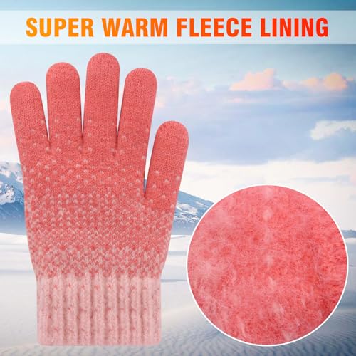 Winter Gloves for Toddler Kids - 3 Pairs Boys Girls Soft Warm Wool Lined Gloves Full Finger Children Knit Gloves2