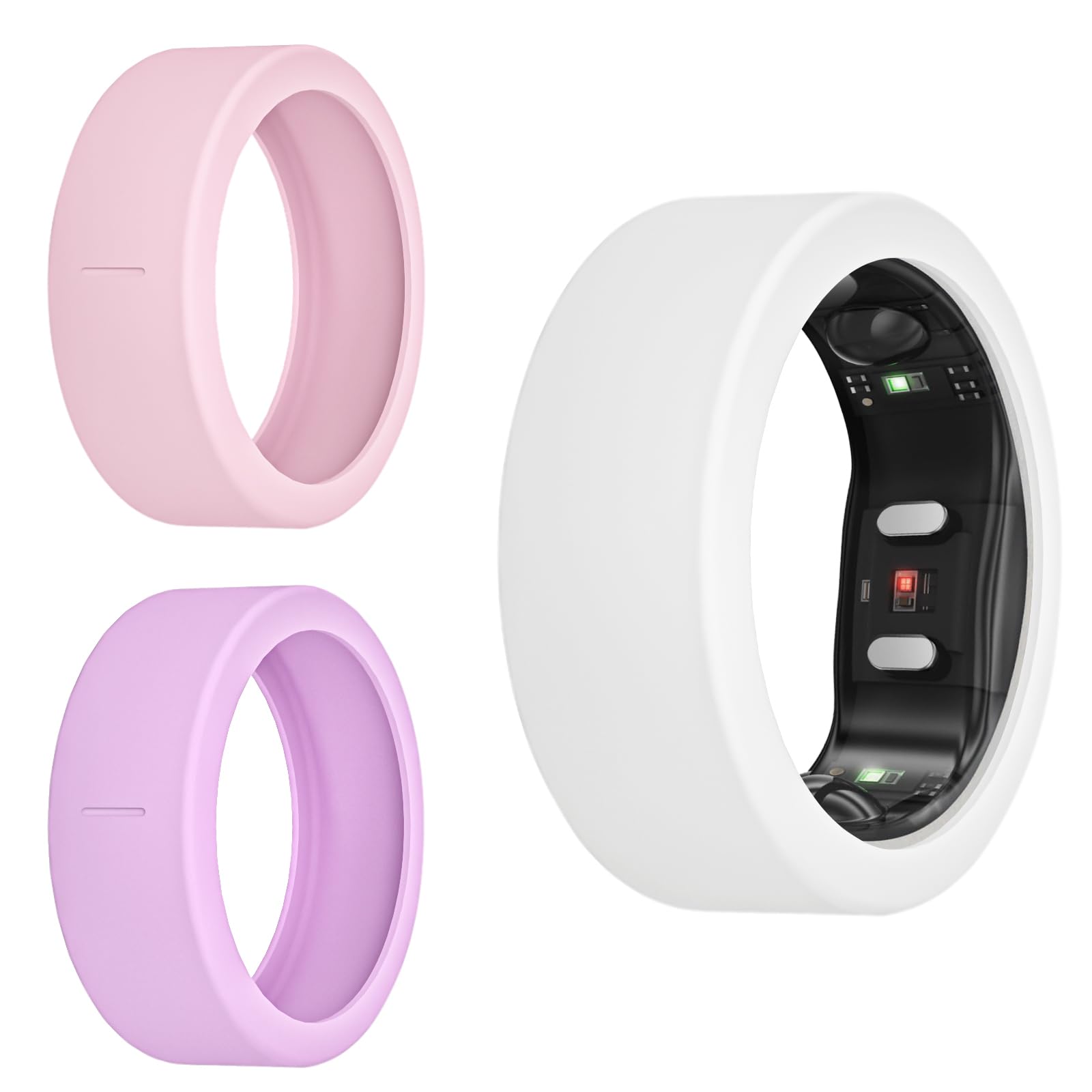 Silicone Cover Compatible with Oura Ring Gen 4/3, Elastic Protector for ULTRAHUMAN Ring AIR Working Out Accessories Men Women-picture-32