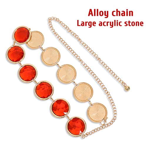 brableewear Women Halloween Costume Raven Cosplay Set Purple Hooded Cloak Cape with Red Gem Waist Belt2