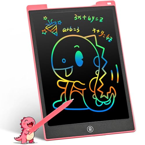 Ardoise Magique,PINKCAT Tablette Dessin Enfant 12 Pouces Tablette D'écriture LCD Cadeau Fille 2 3 4 5 6 7 Ans Jouet Bebe Garcon Tableau Magique Lumi Board