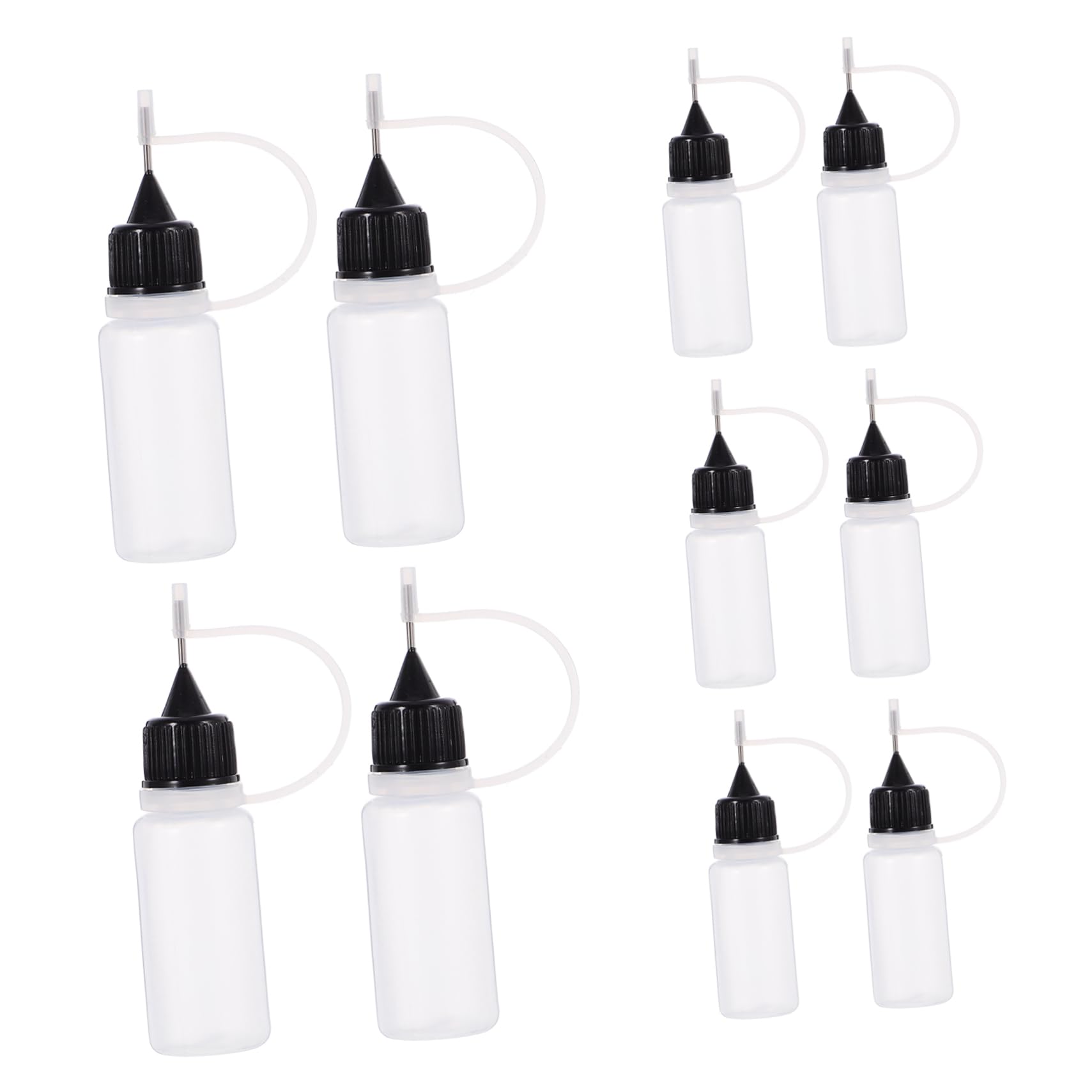 OKUMEYR 10 Pack Glue Applicator Bottles Pe Material Squeeze Bottles for DIY Craft Paint Ink