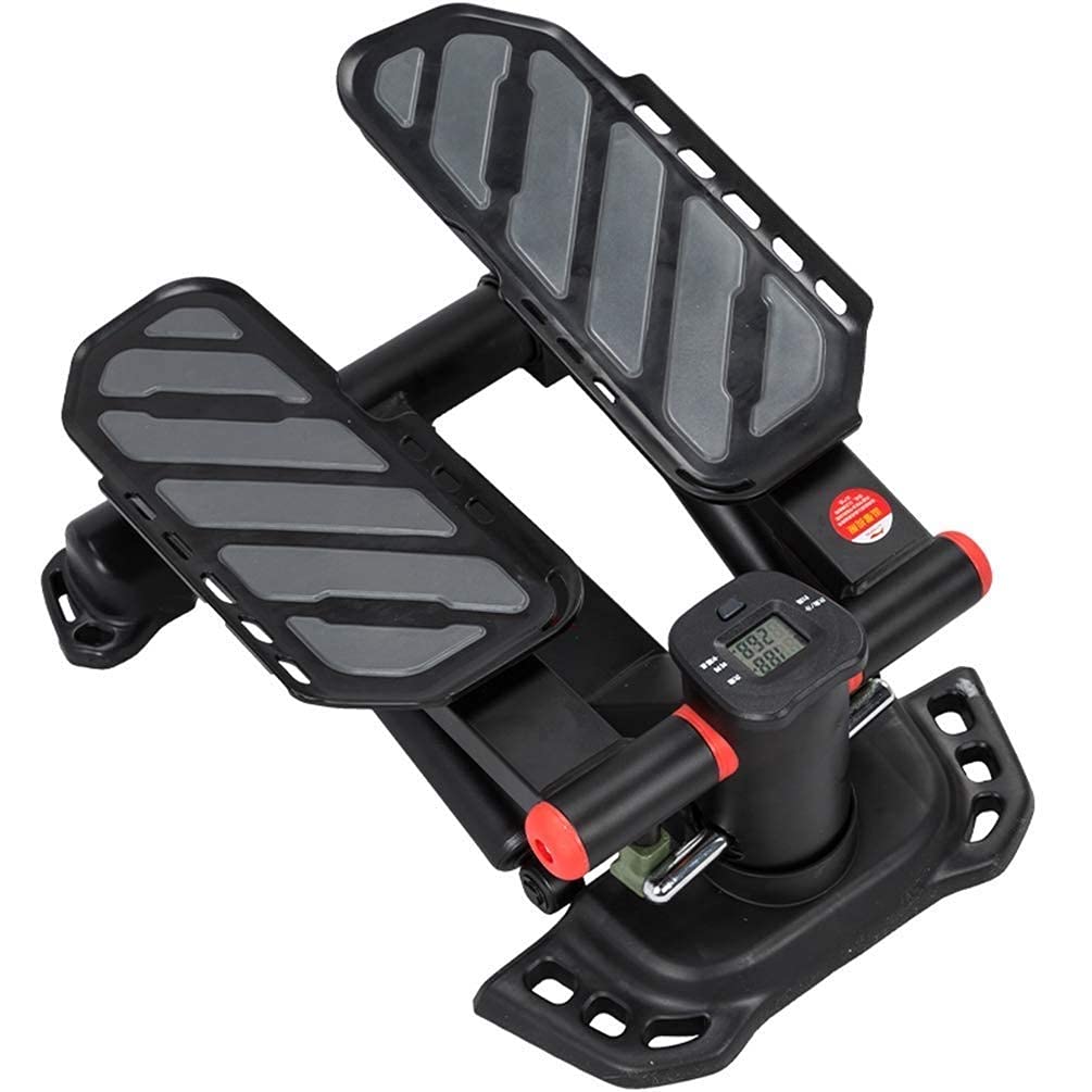 LIPJIA Stepper,Mini Air Climber Step Fitness Exercise Machine with Resistance Band and Display Up-Down Dual Exercise, suitable for anyone