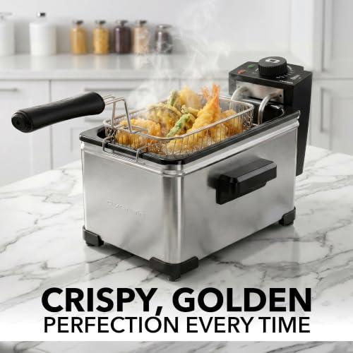OVENTE Electric Deep Fryer, 2L Capacity, 1500W, Silver FDM2201BR - Image 5
