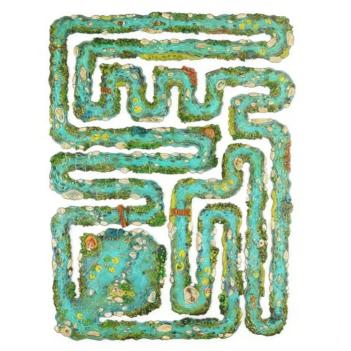 Summer On The River, 501 Piece Edge Puzzle Kit, Unique River Themed Puzzle,High Difficulty Artwork Suitable for Family Leisure(1Set)