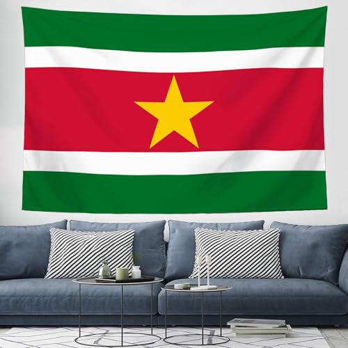 Tapisserie murale drapeau du Suriname GSAEIMCT 230x180 cm pour deco de salon