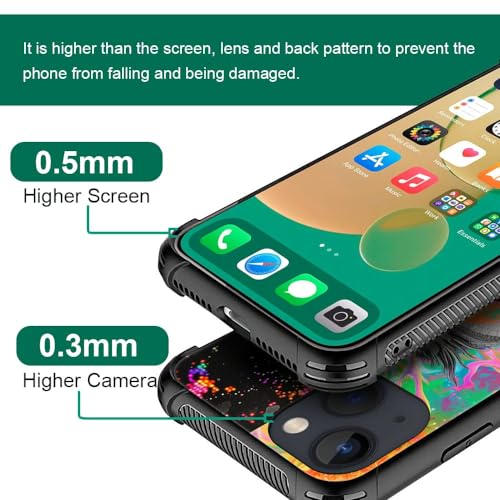CARLOCA Compatible with iPhone 14 Case,Trippy Dragon Colorful Graphic Design Shockproof Anti-Scratch Drop Protection Case for iPhone 14 - image 6