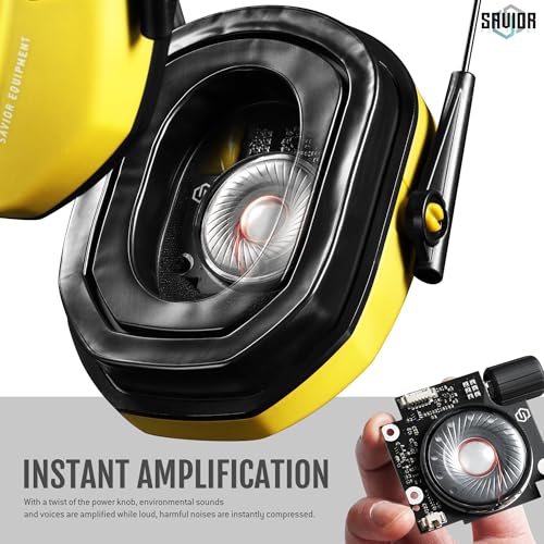 Image of Savior Equipment Apollo Electronic Earmuffs For Shooting w /Gel Ear Pads, 24dB NRR, Noise Cancelling Ear Protection Headset