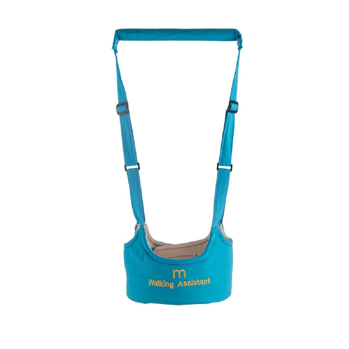 Handheld Baby Walker with Harness I Adjustable Walking Assistant Helper I Stand Up and Learn Walking I Shoulder & Dual Foam Chest Support for Infant Child (Sky Blue)