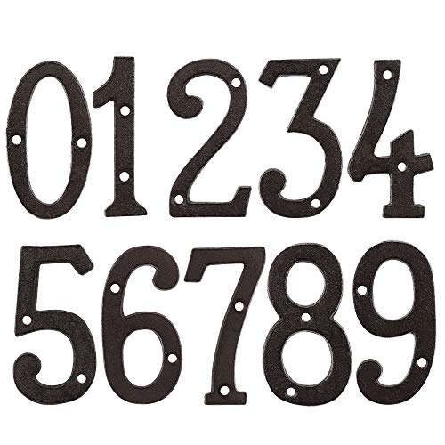 image for Betorcy Iron House Numbers and Letters, 3 inch Address Numbers Vintage