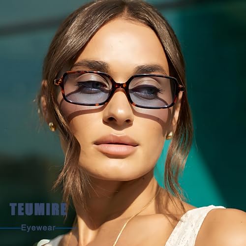 Image of Retro Rectangular Sunglasses for Women Men 90s Trendy Square Sun Glasses Small Vintage Sunnies