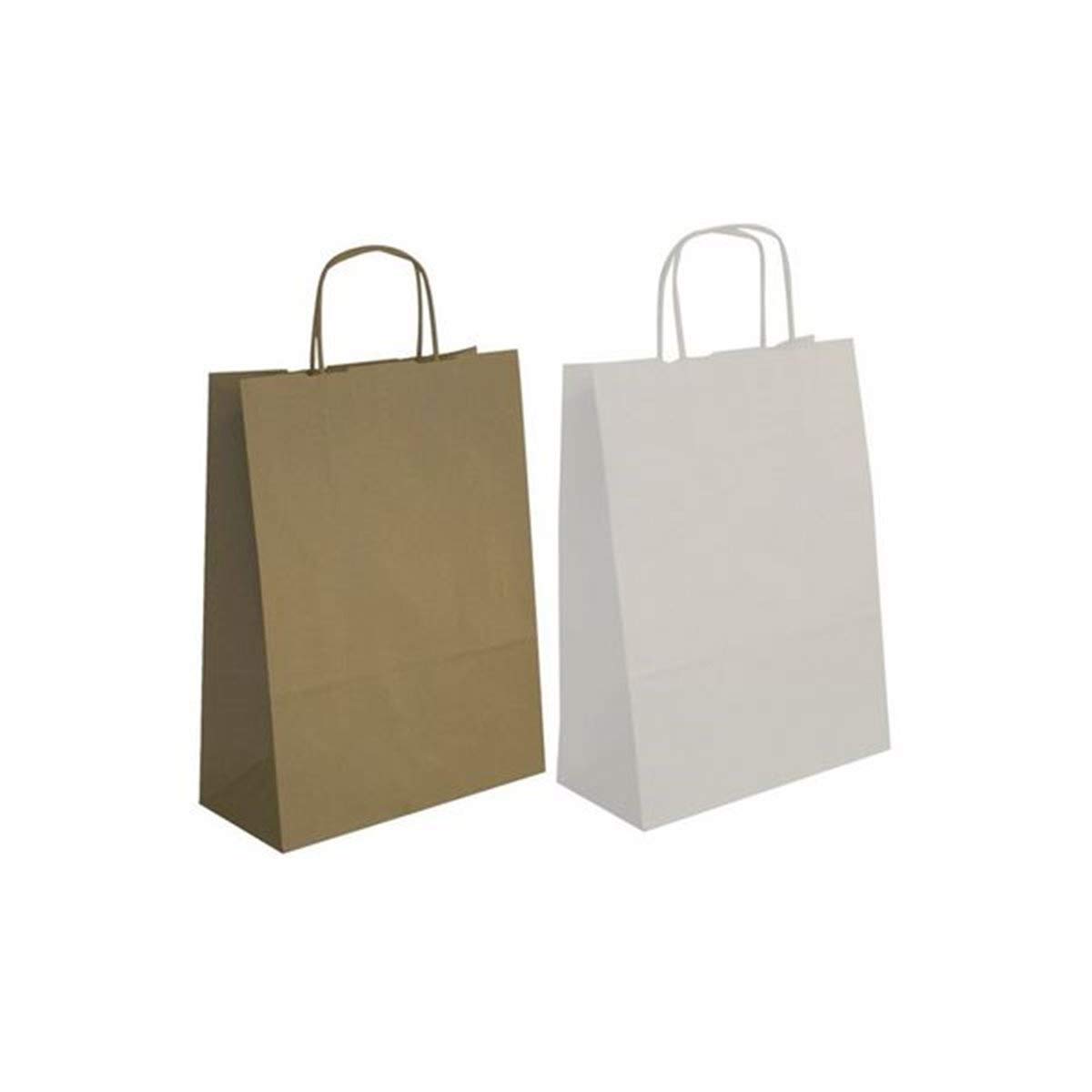 Agipa 101649 Kraft Paper Bag, Medium, White