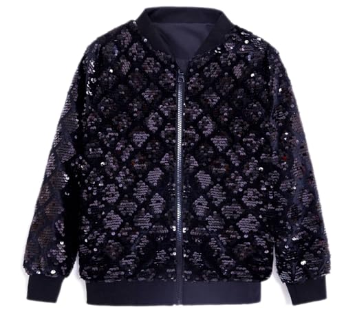 Image of Cilucu Kids Jackets Girls Boys Plaid Sequin Zipper Coat Jacket for Toddler Girls Birthday Outerwear Clothes