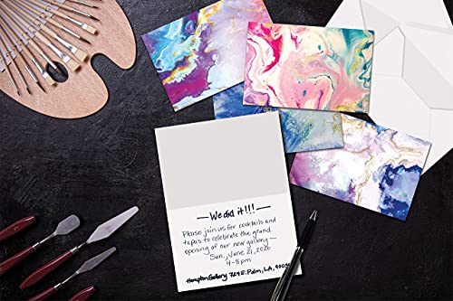 Image of Better Office Products 300-Pack All Occasion Greeting Cards, Assorted Blank Note Cards, 4 x 6 inch, 5 Abstract Art Designs, Blank Inside, with Envelopes, 100 Pack