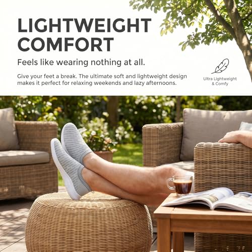 Image of TIOSEBON Men's Slip On Walking Shoes Arch Support Knit Mesh Lightweight Casual Comfortable Gym Workout Running Tennis Travel Standing Sneakers