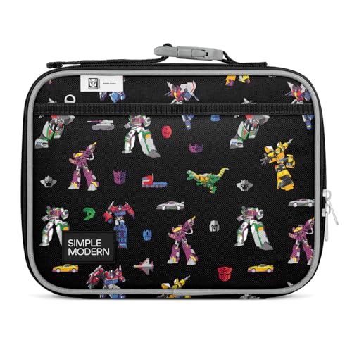 Simple Modern Transformers Kids Lunch Box for School | Reusable Insulated Lunch Bag for Toddler, Boy | Meal Containers with Exterior & Interior...