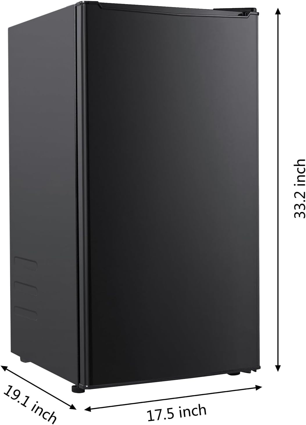 Package Delivery Boxes Fridge with Top Freezer, Refrigerator with Adjustable Thermostat, Black(17.5 * 19.1 * 33.2 in)