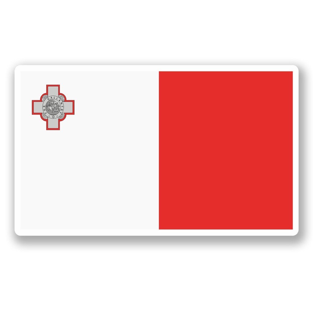 Destinationvinyl Multi 2 X 10Cm/100Mm Malta Flag Vinyl Sticker Decal Laptop Travel Luggage Car Bike Sign Fun #5297