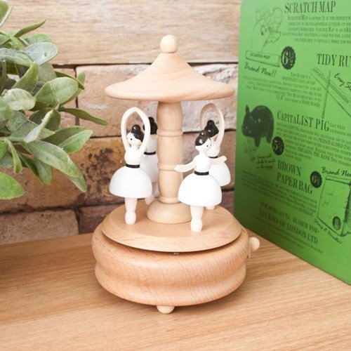 Hardwood Ballerina Music box