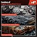 A-Premium Engine Timing Cover Replacement for GM LS Gen 4, Satin Aluminum, with 10AN Turbo Oil Drain Fitting, with Gasket, with Bolts