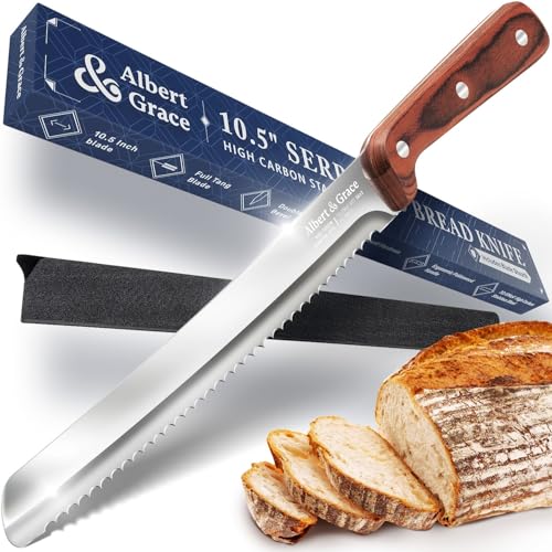 Albert&Grace 10.5-Inch Serrated Bread Knife