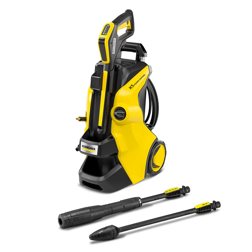Karcher K5 Power Control *EU High Pressure Washer,2100W, 145 Bar, 500 l/h Flow Rate, 10m Hose Pipe, Portable, Powerful Cleaning for Homes, Cars, Bikes, Gardens, Multiple Accessories, German Tech