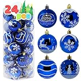 FUNCIÓN REAL. Estas decoraciones para fiestas de Navidad cuentan con un conjunto de 24 bolas de Navidad inastillables que miden 6 cm. ¡Están hechas con material inastillables para mayor seguridad, durabilidad y longevidad!
