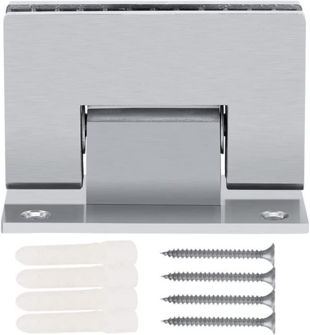 1pc Glass Hinge 90 Degree Shower Door Hinge Permanent Fixing Clip 8-10mm Stainless Steel Frameless Wall Bracket for Bathroom Glass Doors