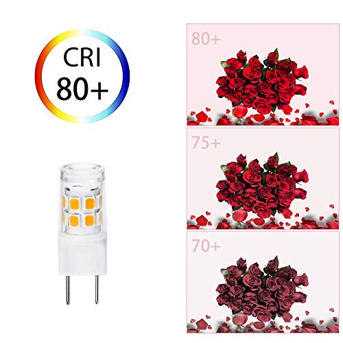 Image of G8 LED Bulb 3W WB25X10019 Microwave Light Bulbs 20W Halogen Bulb Replacement for GE Microwave Oven T4 Bi-Pin Base 120V Warm White 3000K, 2-Pack