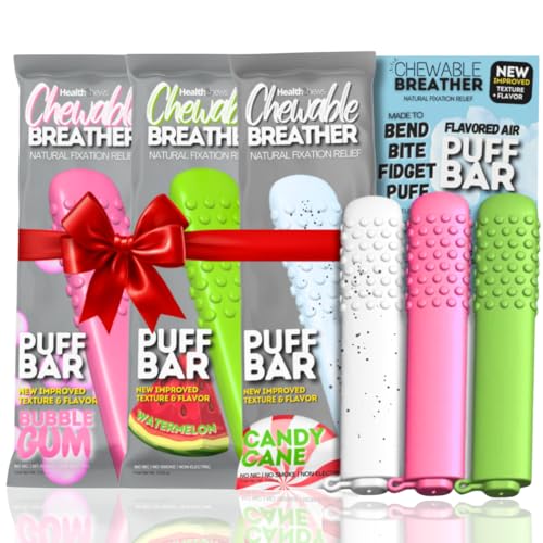 3 Pack Mix | Sensory Fidget Stick | Flex Bendable Silicone Chewer | Portable Fresh for Calm Wellness | Oral Fixation Support Tool