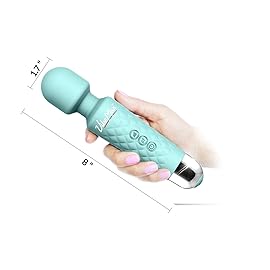 VibeMax Rechargeable Personal Massager - Powerful Multi Speed Vibration - Whisper Quiet - Waterproof - for Muscle Tension Relief in Neck, Back, Shoulders, Legs and Feet - Turquoise