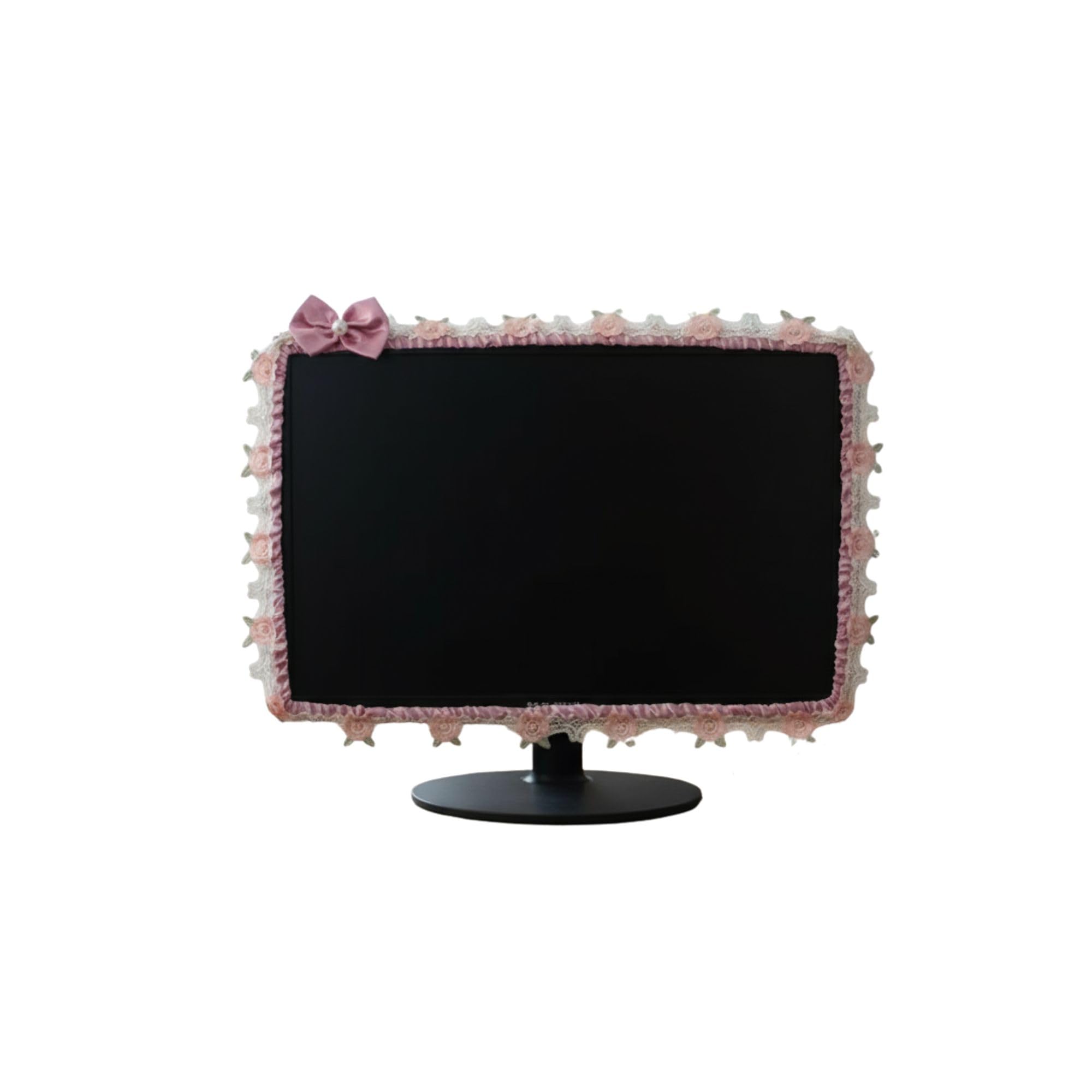 Cute Computer Monitor Cover 23-26 Inch,Elastic Dust Screen Cover Computer Monitor Decor for Desktop Protection-image-44