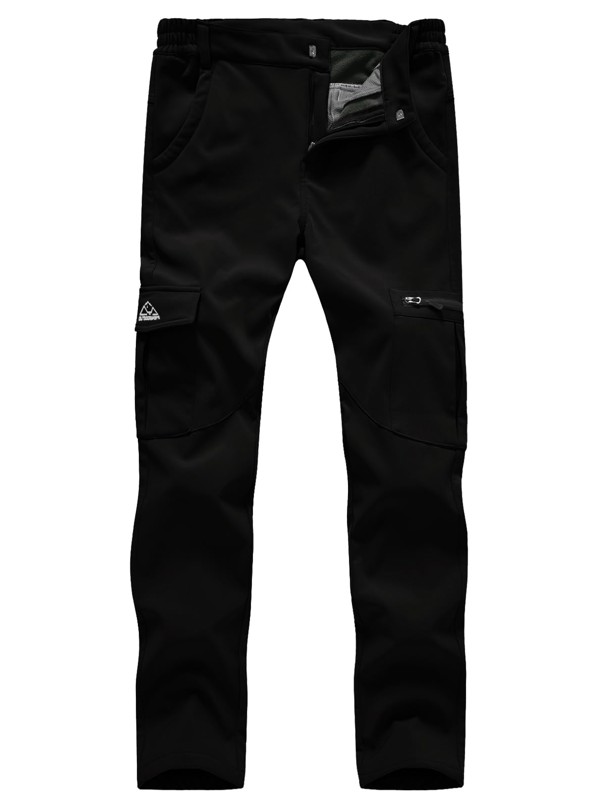 TBMPOYWomen's Hiking Cargo Pants Outdoor Waterproof Windproof Softshell Fleece Snow Pants