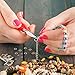 Mandala Crafts Assorted Rose Gold Double Jump Rings for Jewelry Making - 540 Pcs Mini Split Key Rings Set for Crafts, DIY Keychains, and Accessories
