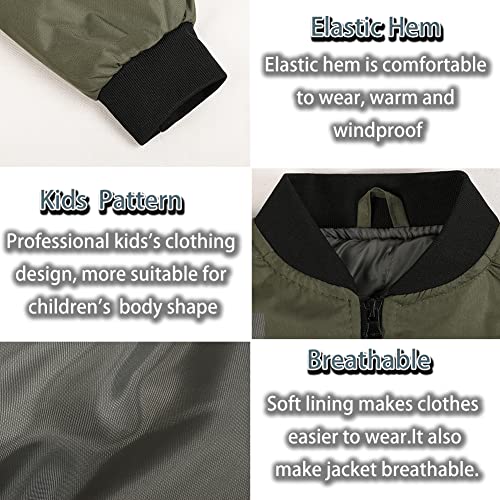 Image of SNOW DREAMS Boys Girls Bomber Jacket Flight Jackets Spring Varsity Jacket