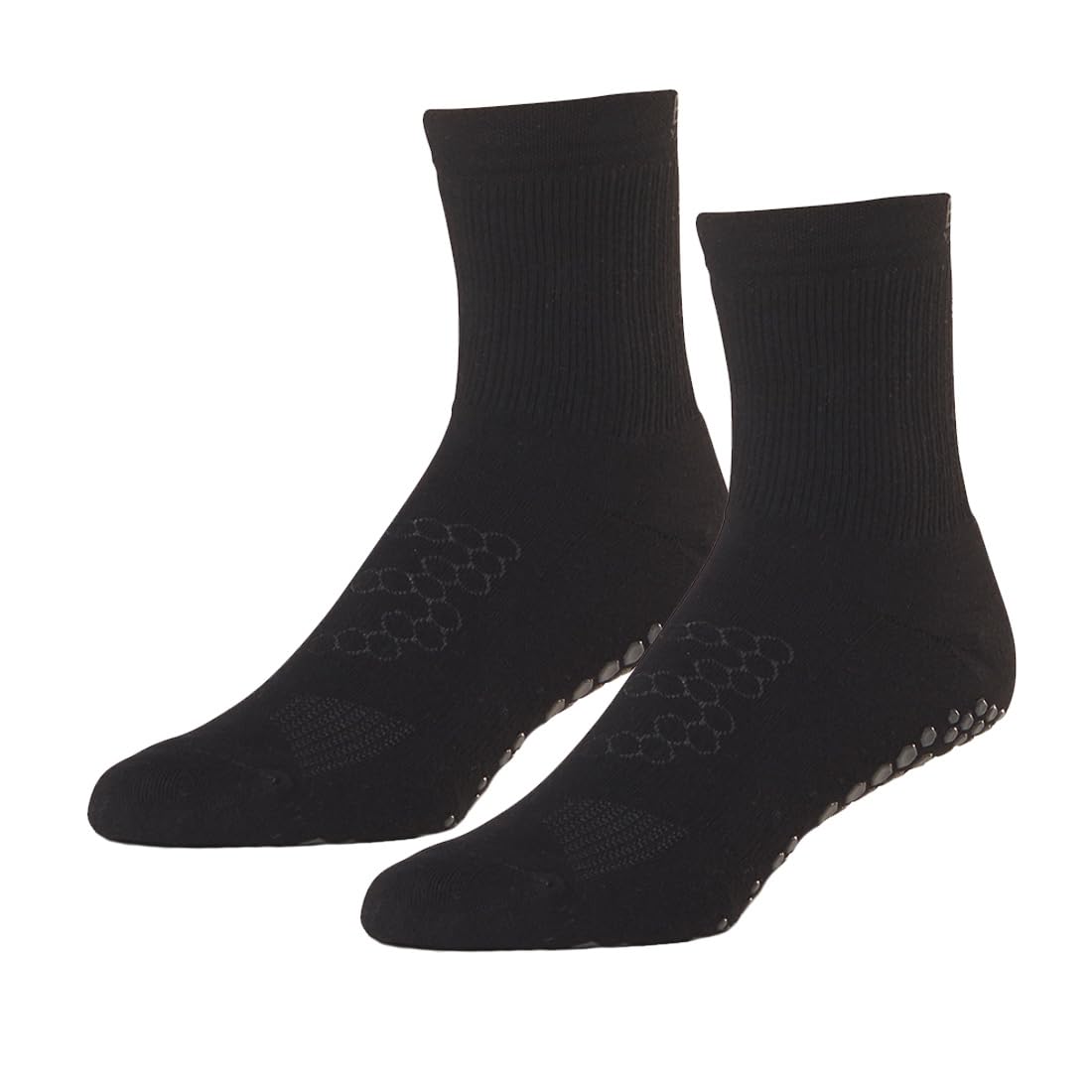 Base 33 Unisex Crew Socks Cotton Athletic for Gym Non skid Pilates Yoga Workout Everyday Wear Long Socks
