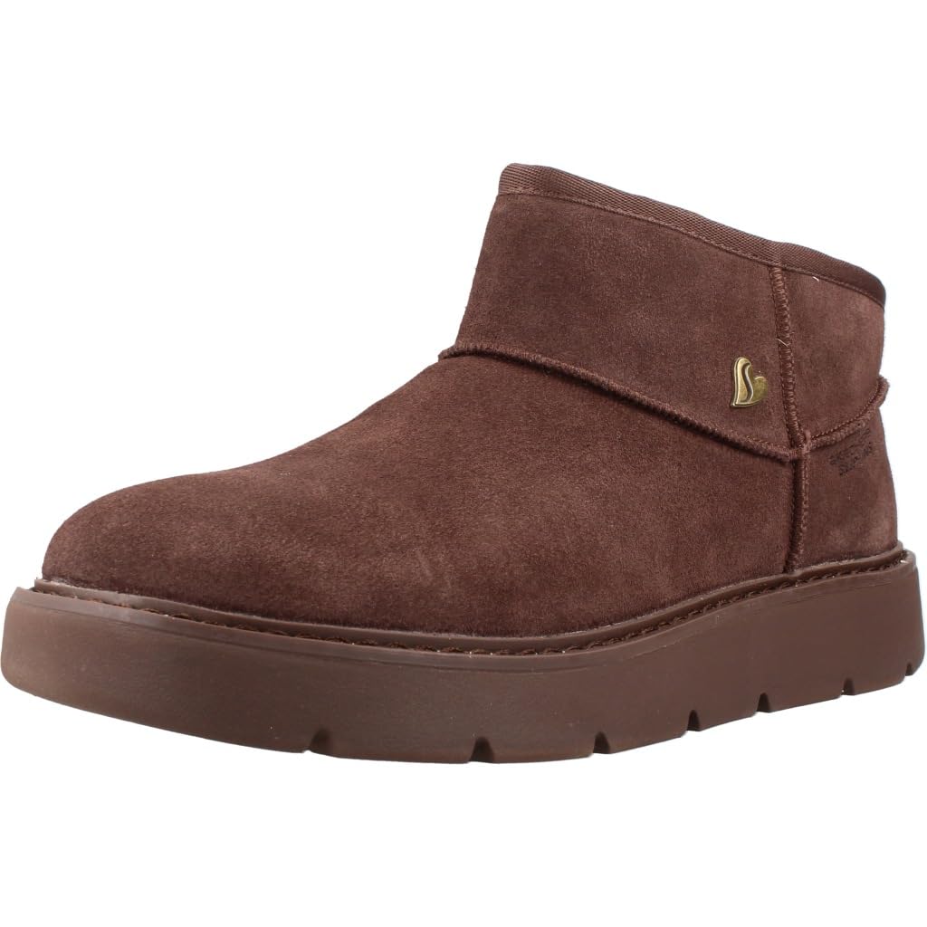 Skechers Donna Keepsakes Cozy Cozy Mini Slip-in ALLENATRICE, Chocolate Suede Wool, 40 EU