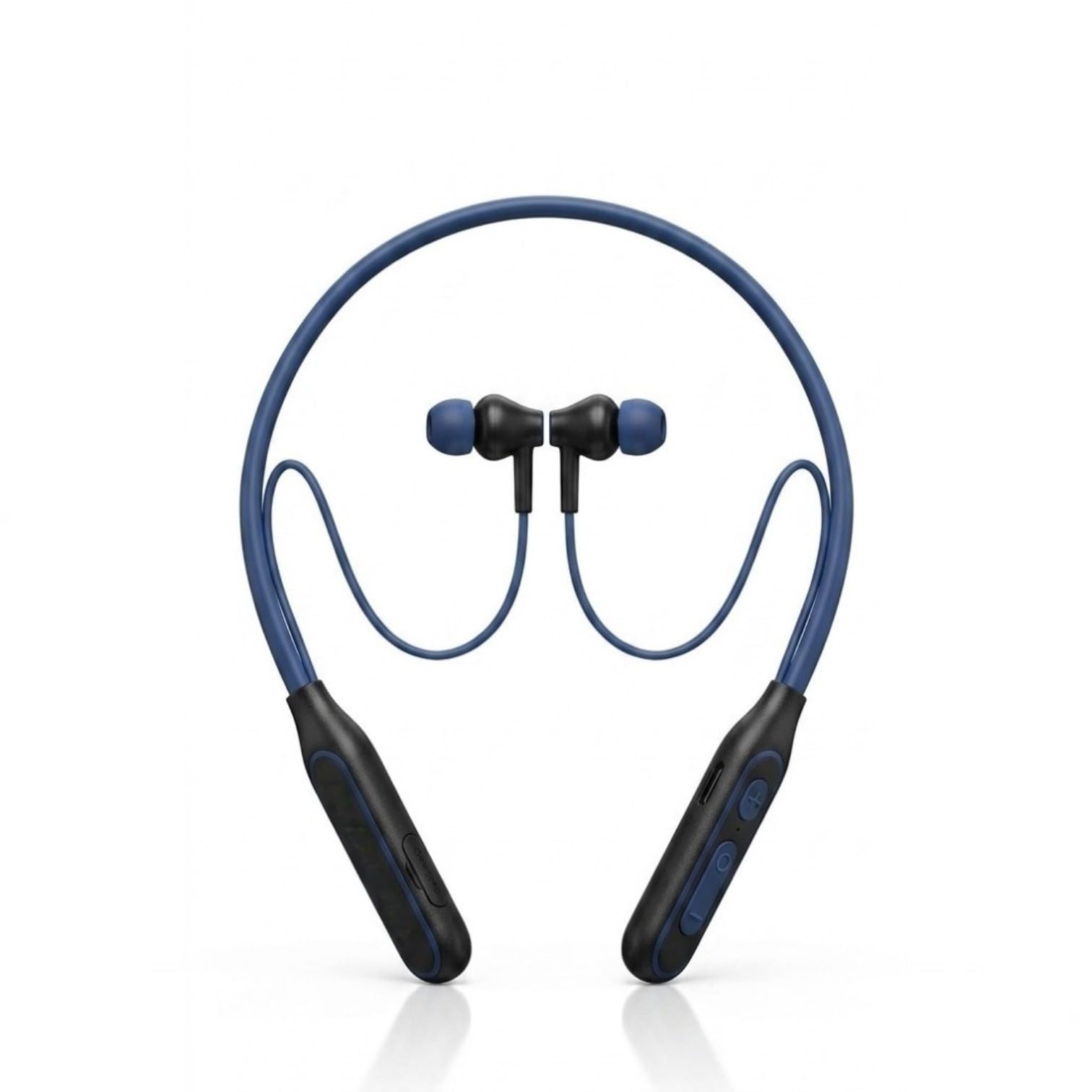 ​Wireless Neckband Bluetooth Earphones, in-Ear Sport Headphones with Built-in Mic & Inline Controls, Lightweight Sweatproof Headset for Running & Workouts - Blue/Black-image-46